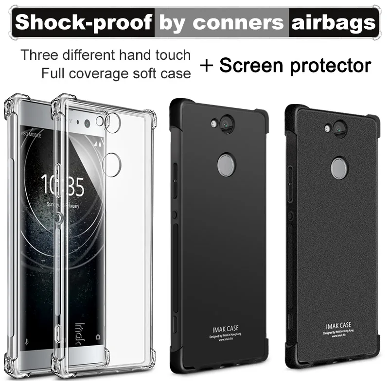 

IMAK Corners Airbag Case for Sony Xperia XZ1 XZ3 Compact XZ2 Premium XA1 Plus L2 XA2 Ultra Soft TPU Cases Matte Silicone Cover