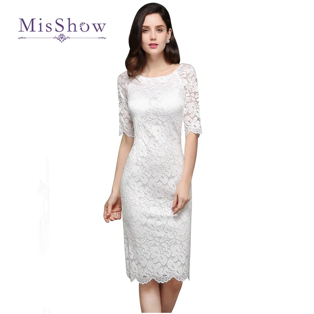 Sexy Short Yellow Cocktail Dress Lace Half Sleeve