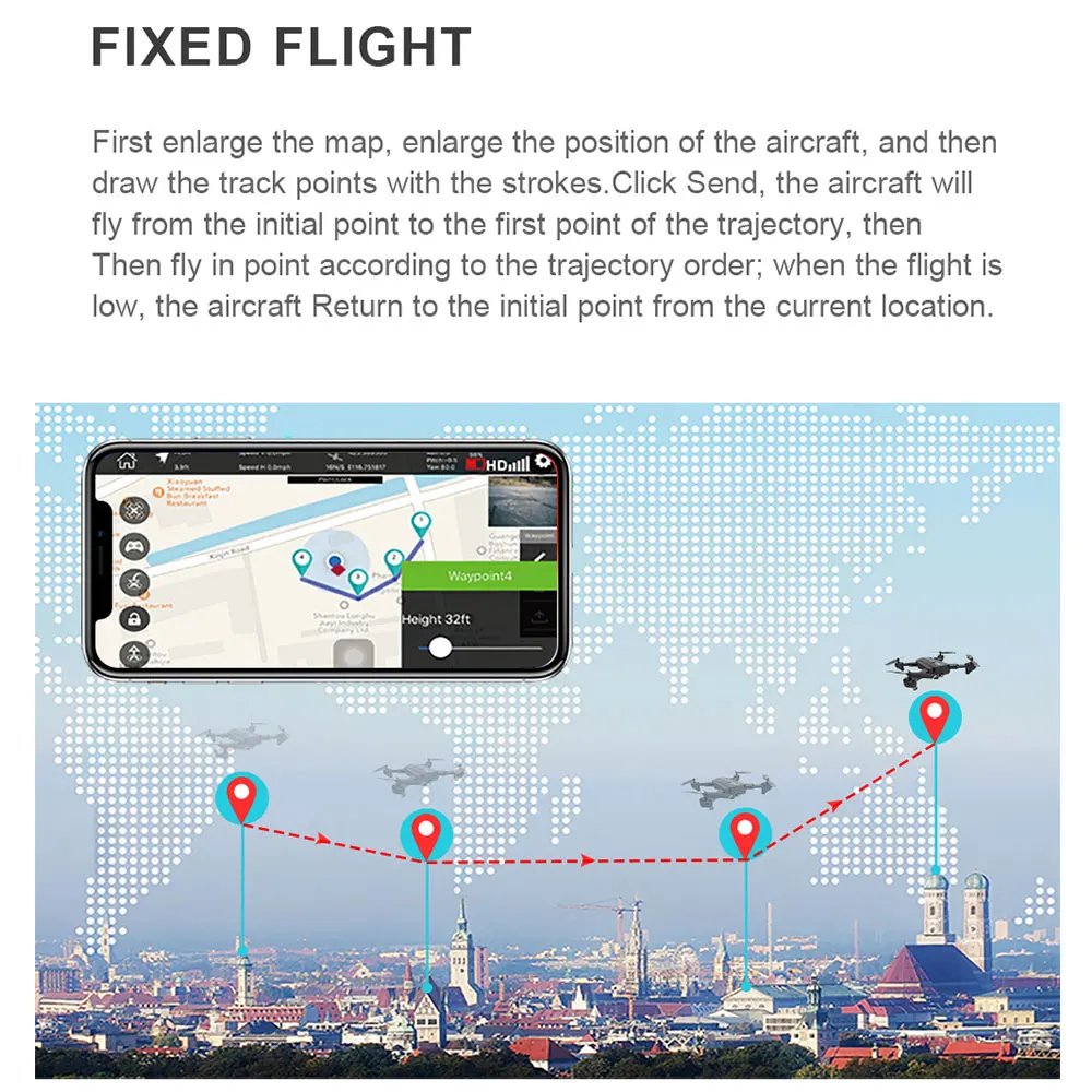 Новинка, профессиональный складной Дрон с дистанционным управлением, Wi-Fi, FPV 720 P/1080 P HD, широкоугольная камера, gps позиционирование, функция следования за мной, Квадрокоптер