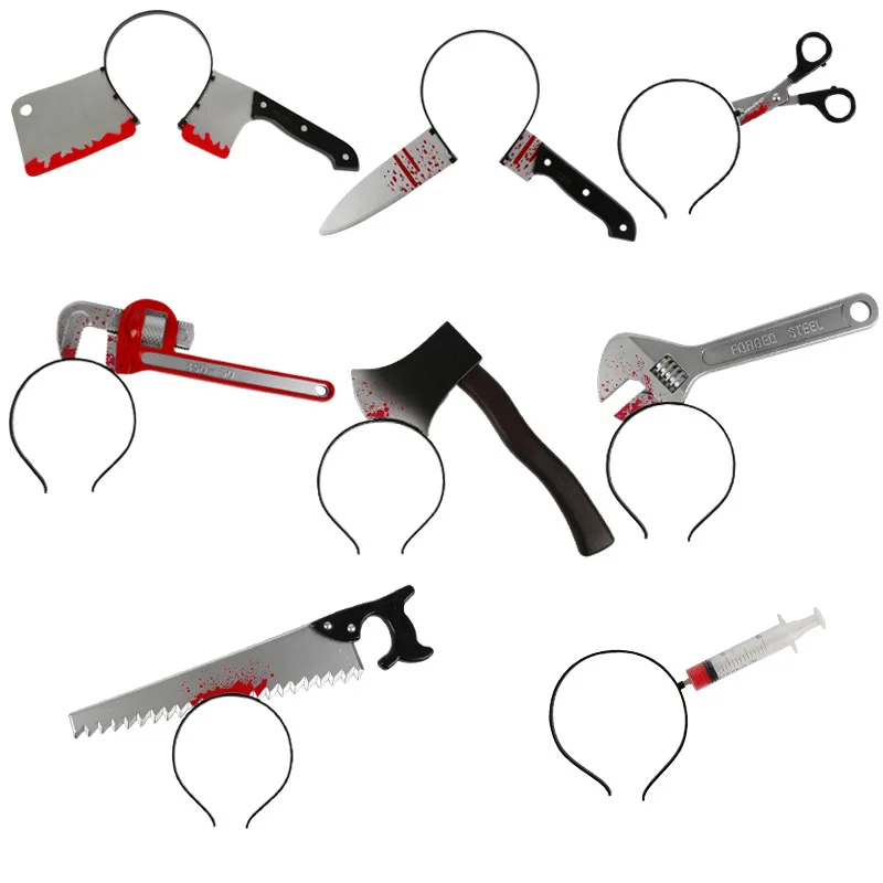 

Halloween Decoration Horror Knife Bloody Machete Halloween Party Supplies Haloween Headband Props for 2019 Festival Decoration