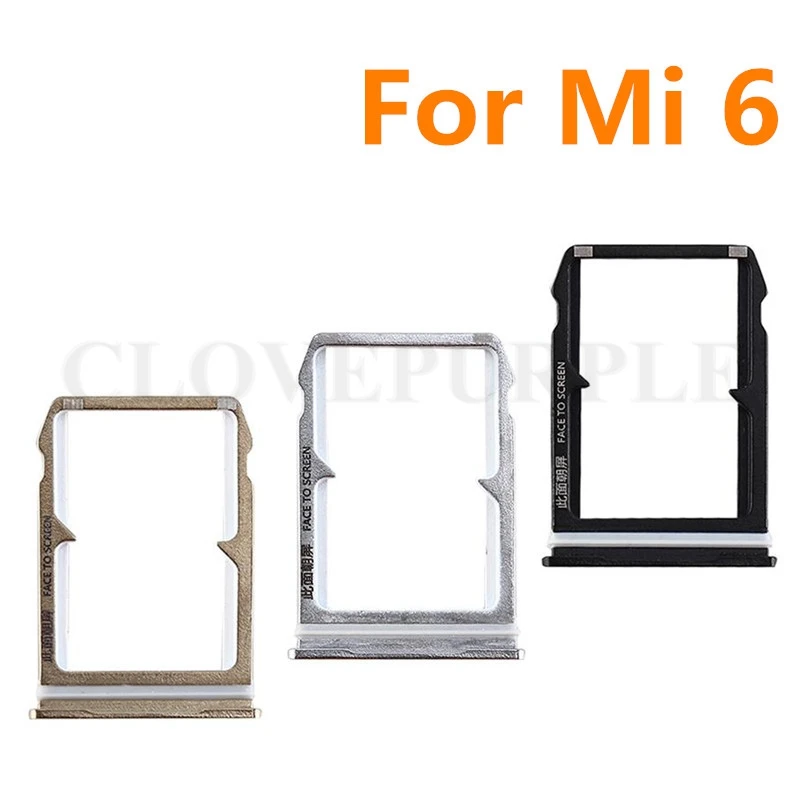 

1PCS SIM Card Tray Holder for Xiaomi 6 MI6 Mi 6 SIM Holder Slot Container Adapter Phone Replacement Parts
