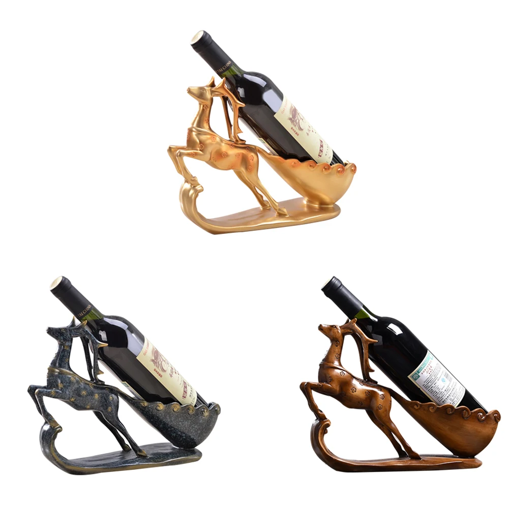 Deer Wine Rack Wood Color