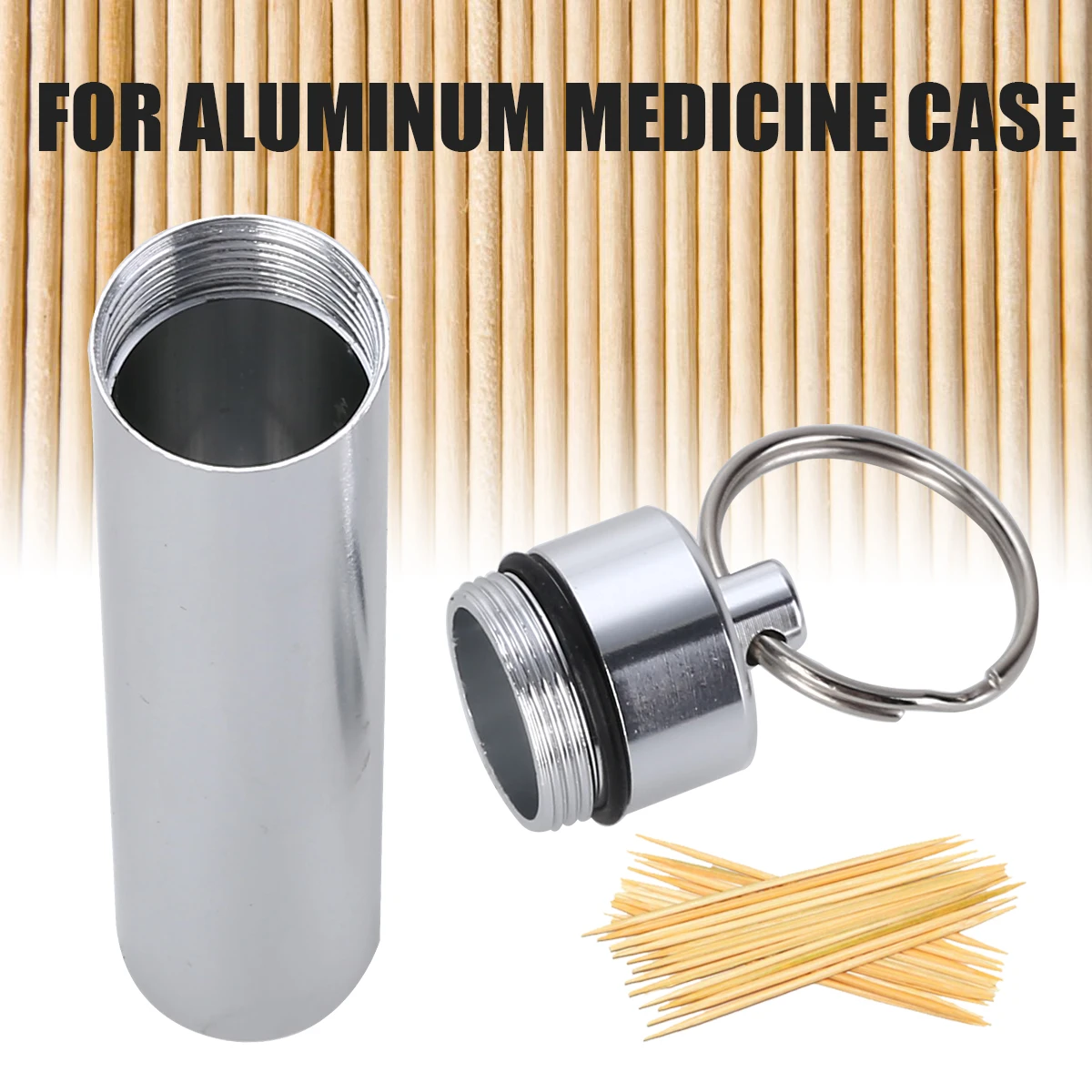 Large Pill Cases For Outdoor Travel Delicate Aluminum Alloy Waterproof Medicine Box Drug Capsule Cartridge Pillcase Keychain