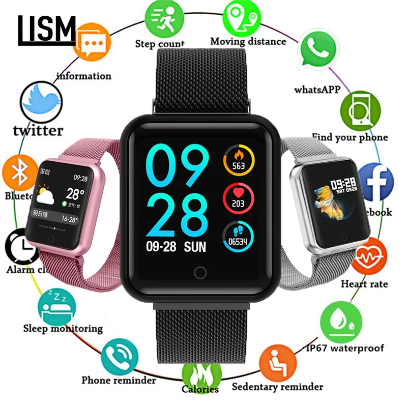 

2019 Smart Band IP68 Waterproof 38mm Smart Watch Heart Rate Monitor Blood Pressure for Ios Android Apple IPhone 8 X XS PK IWO 6