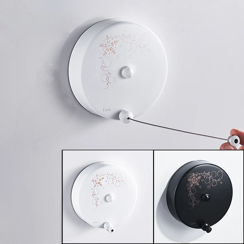 

Stainless Steel Wall Hanger Retractable Indoor Clothes Hanger Magic Drying Rack Towel Rack Retractable Clothesline clothes dryer