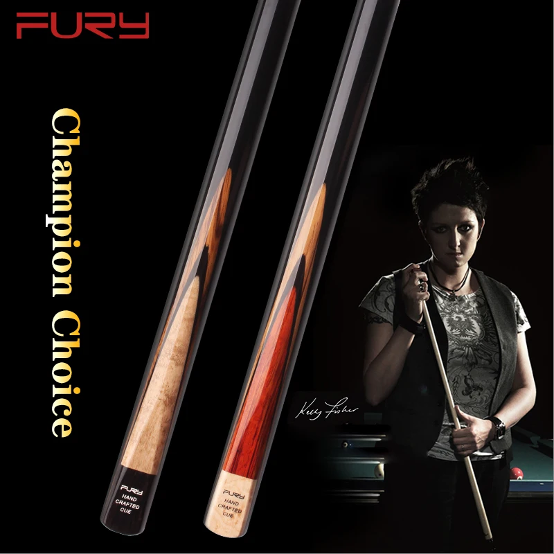 

FURY GM 3/4 Piece Snooker Cue with Case 9.8mm 11.5mm Deer Blue Tip Billiard Cue Stick Vacuum Copper Joint Black 8 Professional