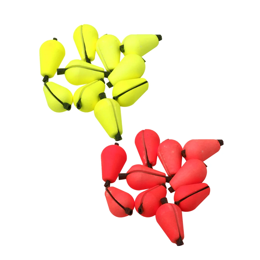 12Pcs Foam Float Fly Fishing Strike Indicator Fishing Float Floating Beans Accessory Red / Yellow