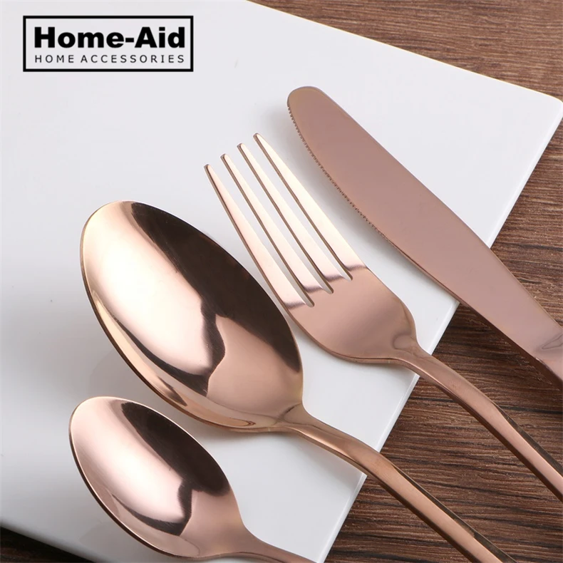 Rose-Gold-Titanium-Coating-Stainless-Steel-Cutlery-Set-Teaspoon-Dinner-Fork-Knife-Western-Tableware-Dinnerware-Kitchen (5)