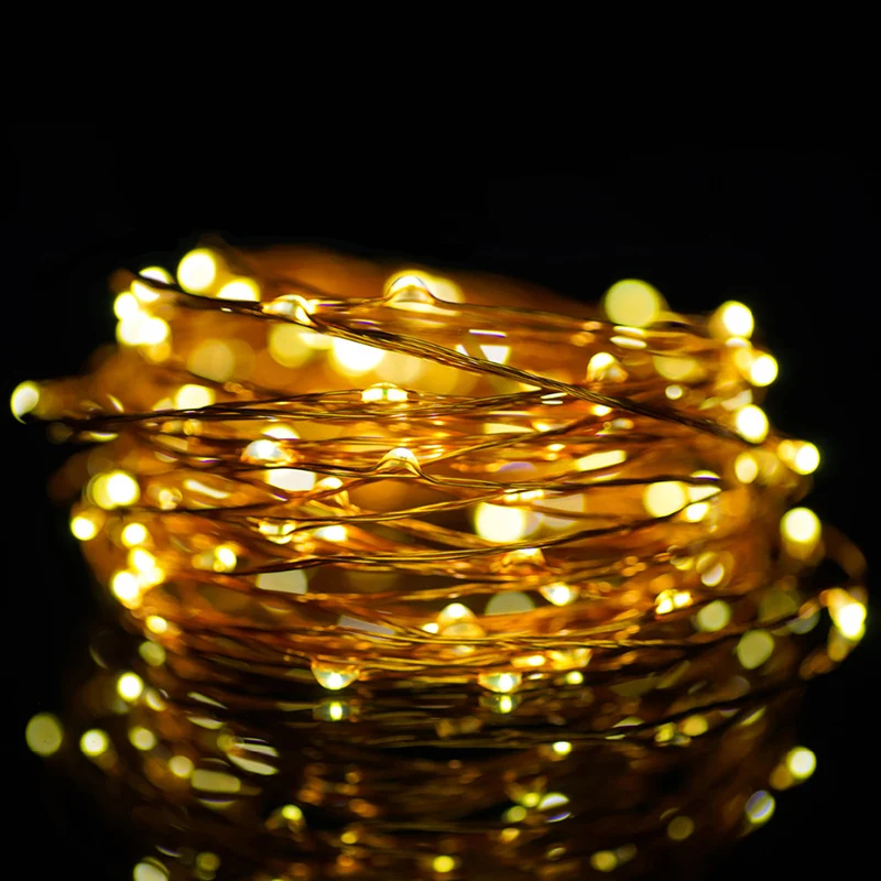 

2M/3M/5M LED Starry String Lights Warm White Led Copper Wire String Fairy Lights Christmas Party Decor