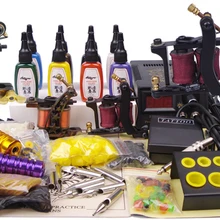 Профессиональный набор для пирсинга 2 пушки Полный Набор татуировок макияж Перманентная машина татуировки наборы