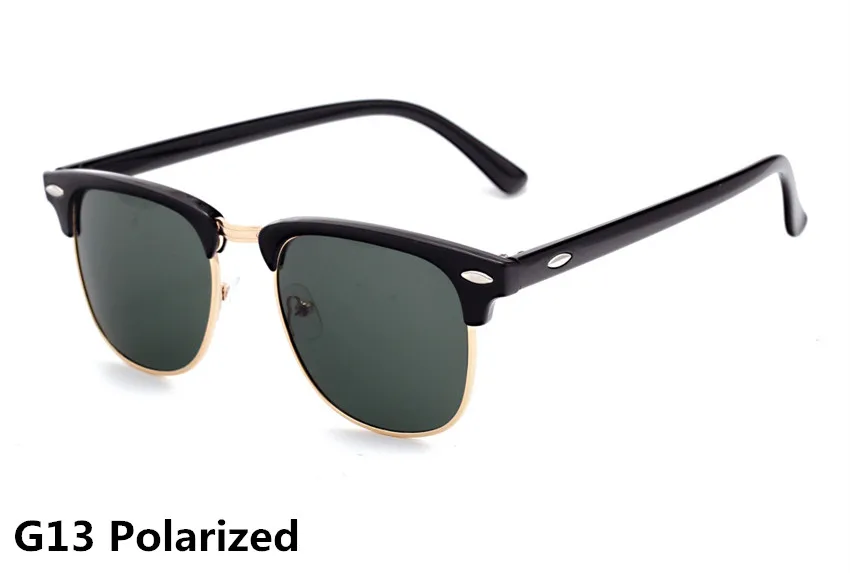 Классические поляризационные солнцезащитные очки для мужчин и женщин в стиле ретро, фирменный дизайн, высокое качество, Винтажные Солнцезащитные очки для женщин и мужчин, модные зеркальные солнцезащитные очки - Цвет линз: G13