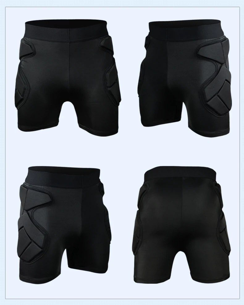 

Men's Sport Soccer Goalkeeper Football Rugby Shorts Sponge Defend Ventilate Protective Gears with Hips Pads