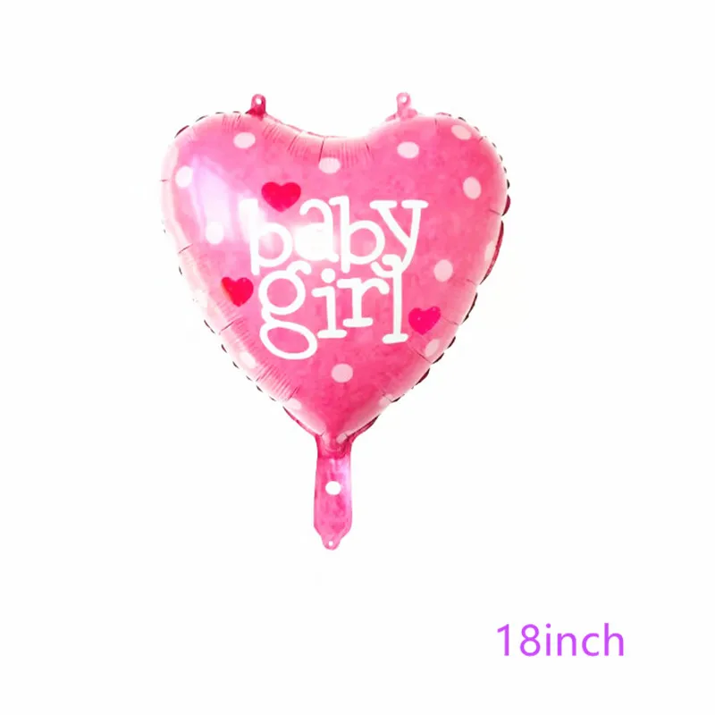 Детские украшения для душа фольга Воздушные шары его мальчик девочки для празднования первого дня рождения украшения дети свадебные украшения вечерние принадлежности - Цвет: baby girl pink