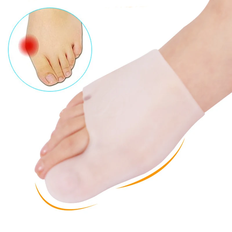 1pair=2pcs Silicone Forefoot Pad Toes Care Foot Thumb Big Toe Separator