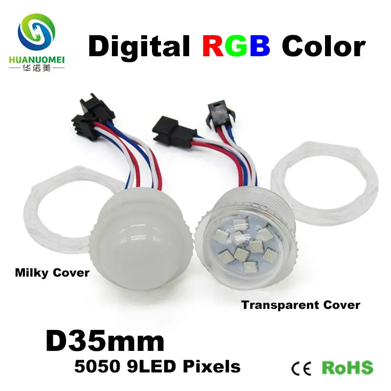 Цифровой 35 мм 9 светодиодный s UCS1903 водонепроницаемый смарт-5050 smd цветная(rgb) светодиодная Пиксельная лампа адресный модуль лампы парк атракционов огни