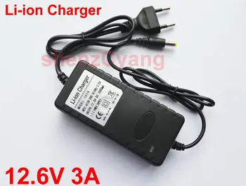 

10PCS High quality 12.6V3A Power Supply Li-ion Charger 12.6V 3A 3000mA AC 100-240V Converter Adapter EU Plug For Battery park