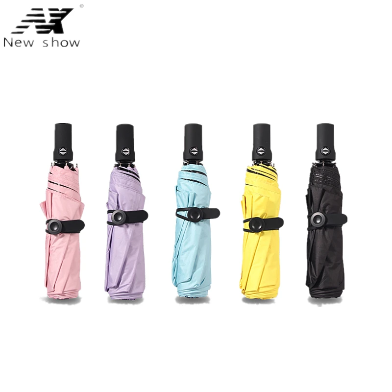 

NX Automatic Umbrella rain women Fully-automatic Umbrella Anti UV Parasol Ultra-light Three uv Folding umbrella