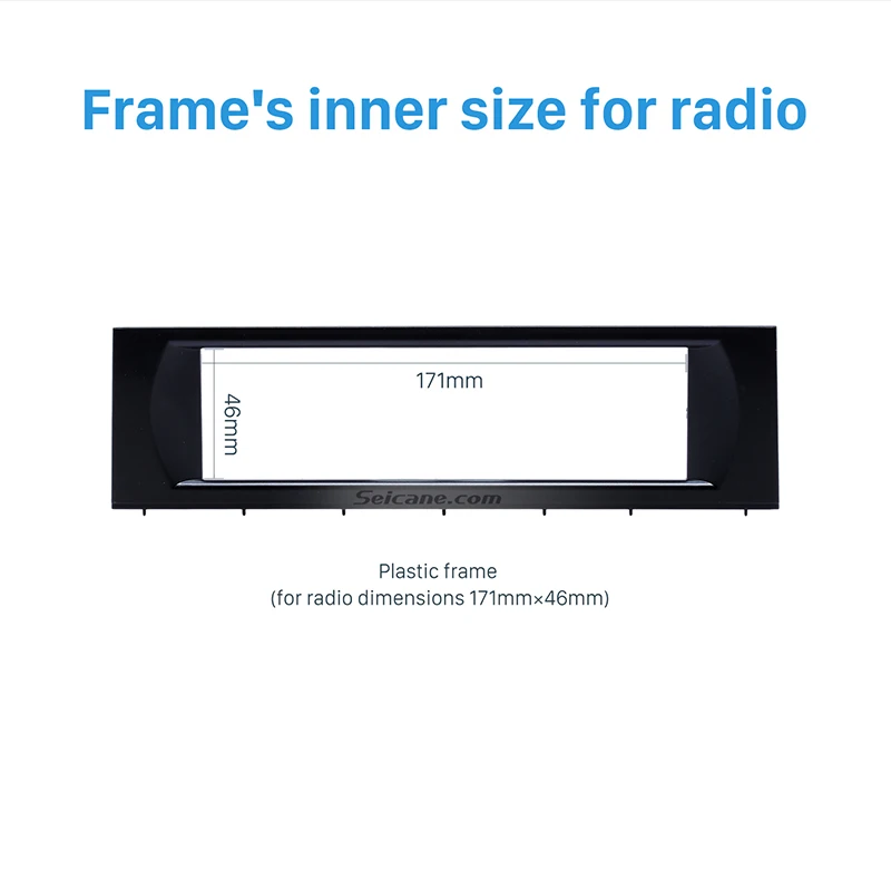 Seicane черный 1Din автомобиль радио Панель установка рамки монтажный комплект для 2003 Audi A4 компакт-дисков отделкой стереоинтерфейс монтажная панель