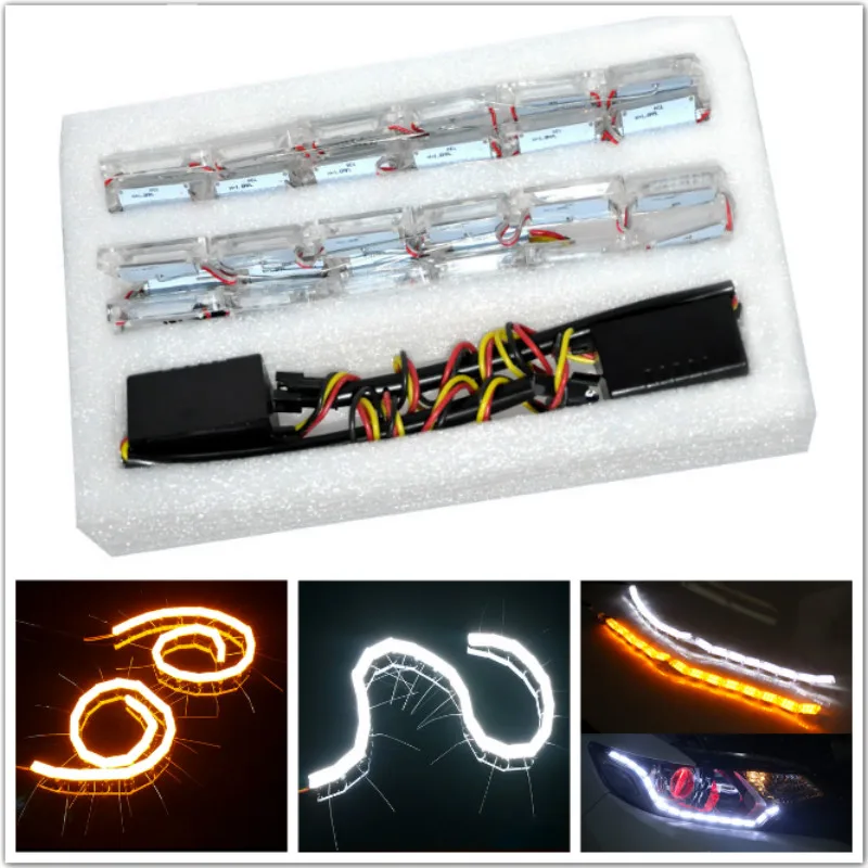 

2pc LED Headlight DRL Amber Turn Signal Light For Mazda 3 6 5 Spoilers CX-5 CX 5 CX7 CX-7 2 323 CX3 CX5 626 M3 M5 MX5 RX8 Atenza