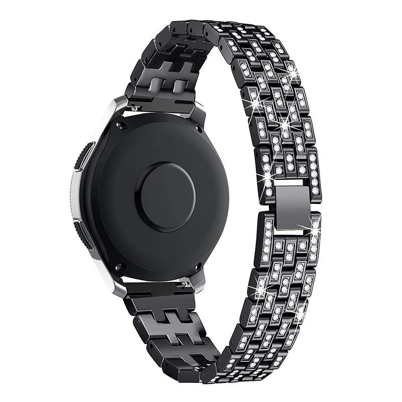 Алмазный ремешок для часов samsung Galaxy Watch 42 мм S2/Active 40 мм браслет из нержавеющей стали для женщин и мужчин браслет на запястье ювелирный браслет
