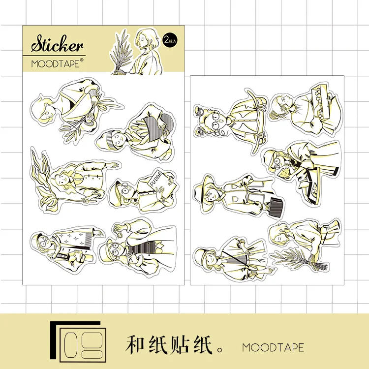 

Moodtape washi tape sunshine girl sticker pack Scrapbooking Album diy handmade decoration sticker masking tape paper