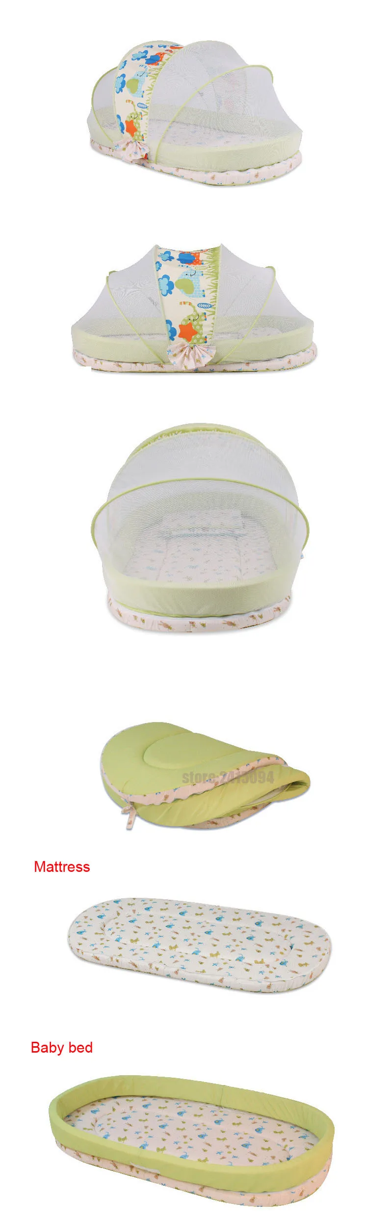 Детская палатка для детей Детская противомоскитная сетка для кроватки сетка для новорожденных дорожная кровать складная подушка набор матрасов
