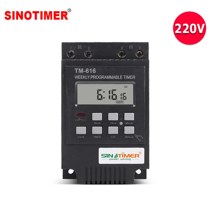 

TM616 30AMP 4PINS 7 Days Programmable Timer Din Rail Mount Timer Switch Digital Timer 220v ac Programmable Timer Relay