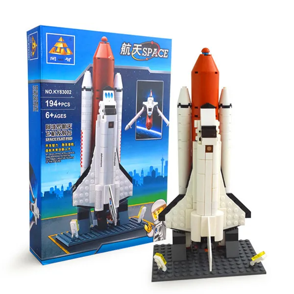 Plastic toy building block puzzle game gift Appollo space