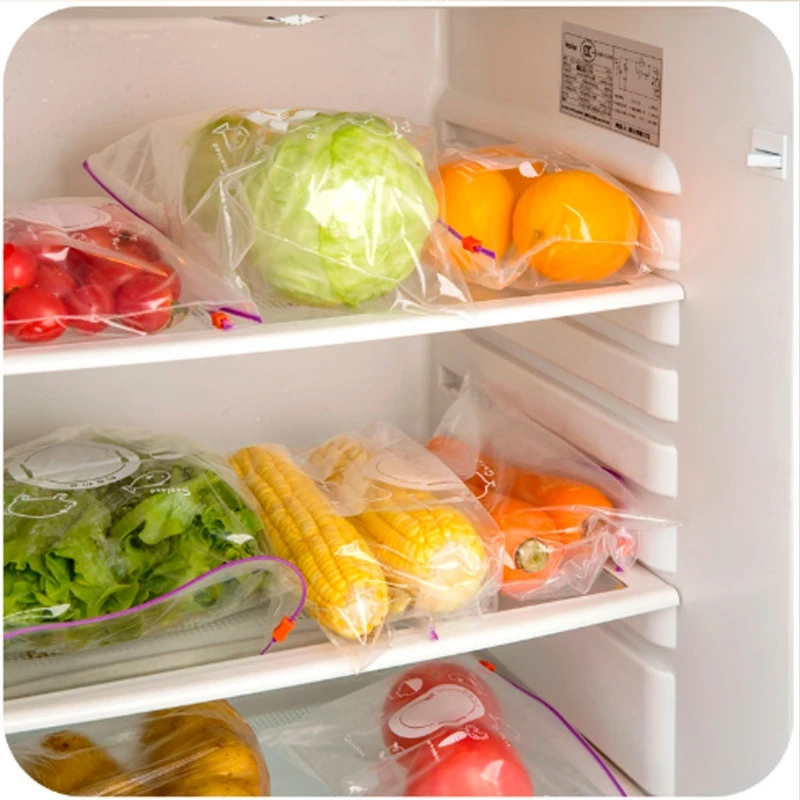 Многоразовый мешок для консервантов свежих продуктов, герметичный мешок на молнии, контейнер для фруктов на холодильник