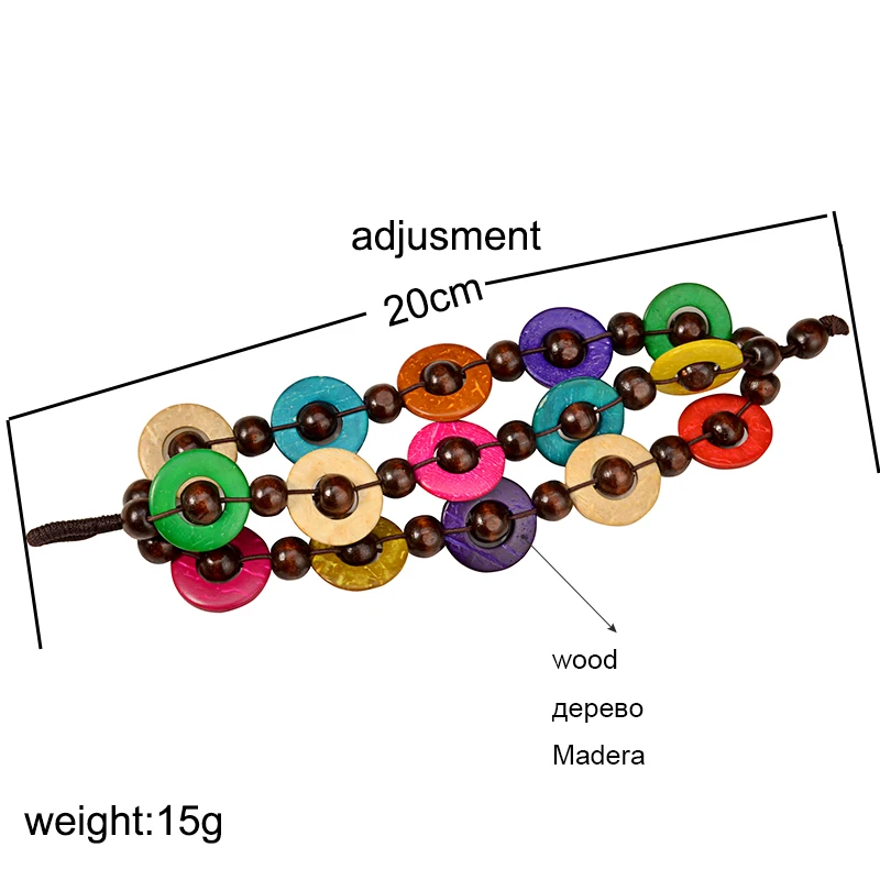 UDDEIN, винтажный женский браслет, 3 слоя, дерево, ювелирное изделие, Биб, из бисера, этнический, богемный, в одном направлении, браслеты, Прямая поставка