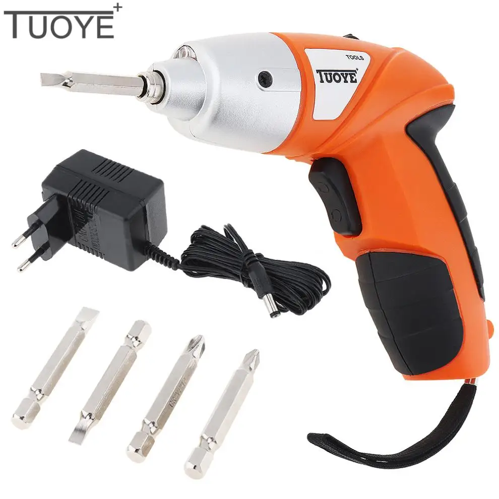 TUOYE 3.6V Rechargeable Battery Electric Screwdriver Kit with EU/US