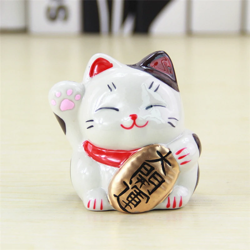 Прекрасная счастливая кошка Стиль свинья-копилка для экономии денег, коробка для хранения монет банки статуэтки домашнего декора подарки на день рождения для детей
