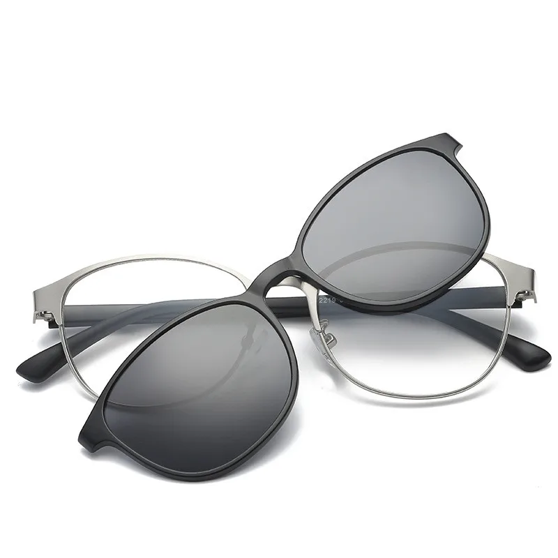 Поляризационные магнитные солнцезащитные очки с зажимом для женщин и мужчин, классические зеркальные очки UV400,, горячие оттенки, oculos de sol feminino