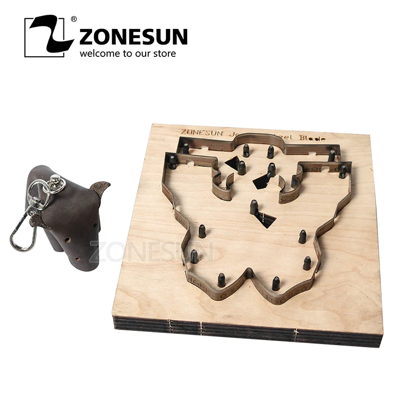 

ZONESUN Japan Steel Blade Rule Die Cut Steel Punch Tool Bull Cutting Mold Wood Templat Dies For Leather Die Cutting Machine
