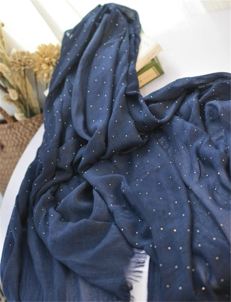 Yusongirl Polyester Galaxy Scarf Fashion Scarves Shawl Wraps Silver Gold Glitters Stars Neck Scarfs Shawls for Women Girls Dark Gray