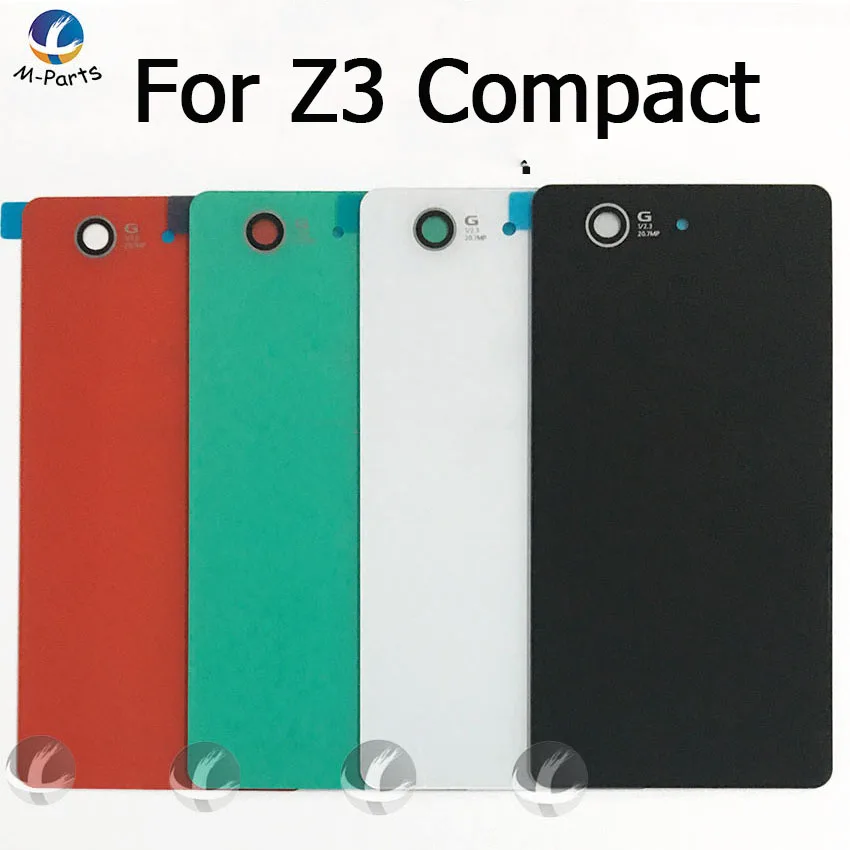 

Back Rear Glass Cover Housing For Sony For Xperia Z3 Compact Z3compact Mini D5803 D5833 Battery Door Lid Shell Case +Adhesive