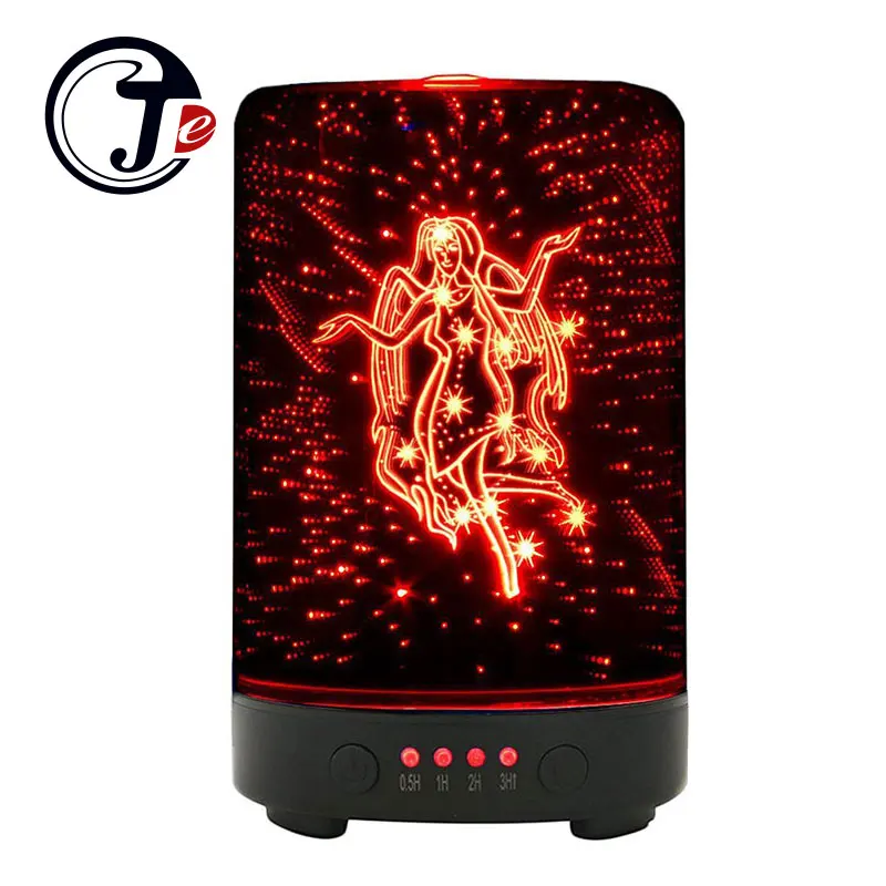 

100ML 3D Girl Aromatherapy Essential Oil Diffuser Air Humidifier with LED Lamp Night Light Mist Maker Aroma Diffuser for Home