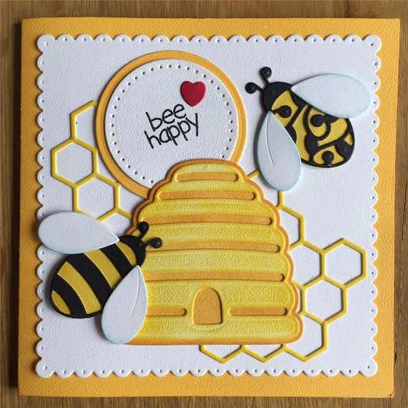 

Naifumodo Animal Dies Bee Metal Cutting Dies Scrapbooking for Card Making Album Embossing Crafts Die Cuts Stencil New 2019
