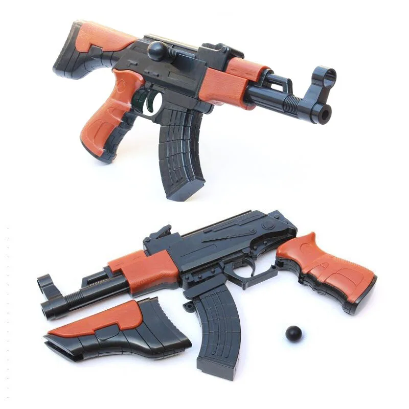 Kitoz сборка ружье винтовка AK-47 AK47 DIY строительные блоки 3D миниатюрная модель пластиковая игрушка подарок для мальчика Дети