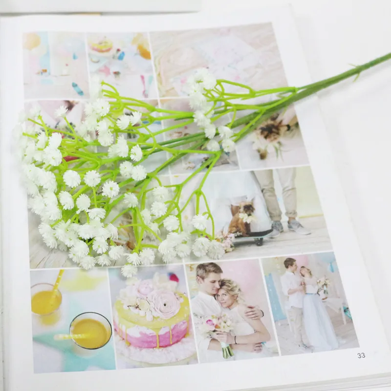 Flone Artificial Baby's Breath Gypsophila Simulation Flower Plastic Flowers Plant Home Office Wedding Party Decor Art Flores (15)