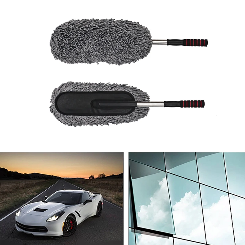 Goedkoop Universele Auto Auto Borstel Car Cleaning Tools Stof Borstel Met Lange Uitschuifbare Handvat Schoon Stofdoek Voor Thuiskantoor
