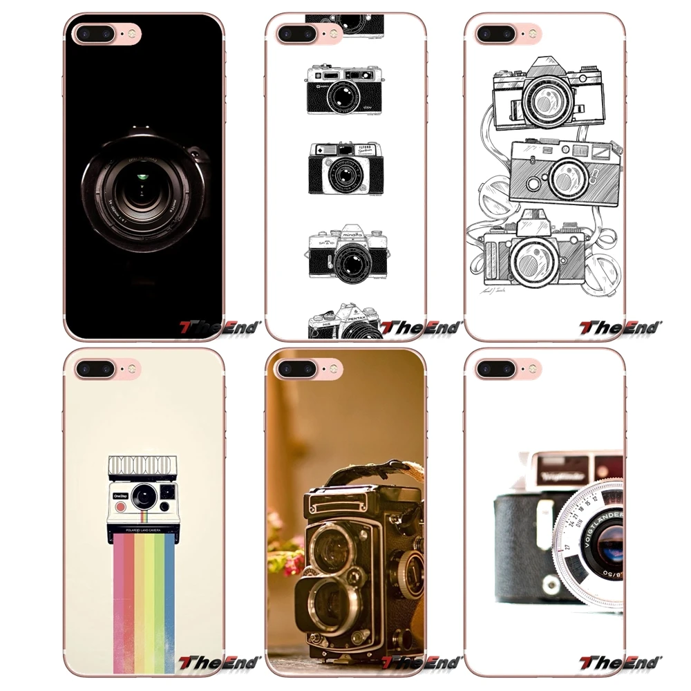 

Retro Cameras Art Silicone Phone Cover Bag For iPhone X 4 4S 5 5S 5C SE 6 6S 7 8 Plus Samsung Galaxy J1 J3 J5 J7 A3 A5 2016 2017
