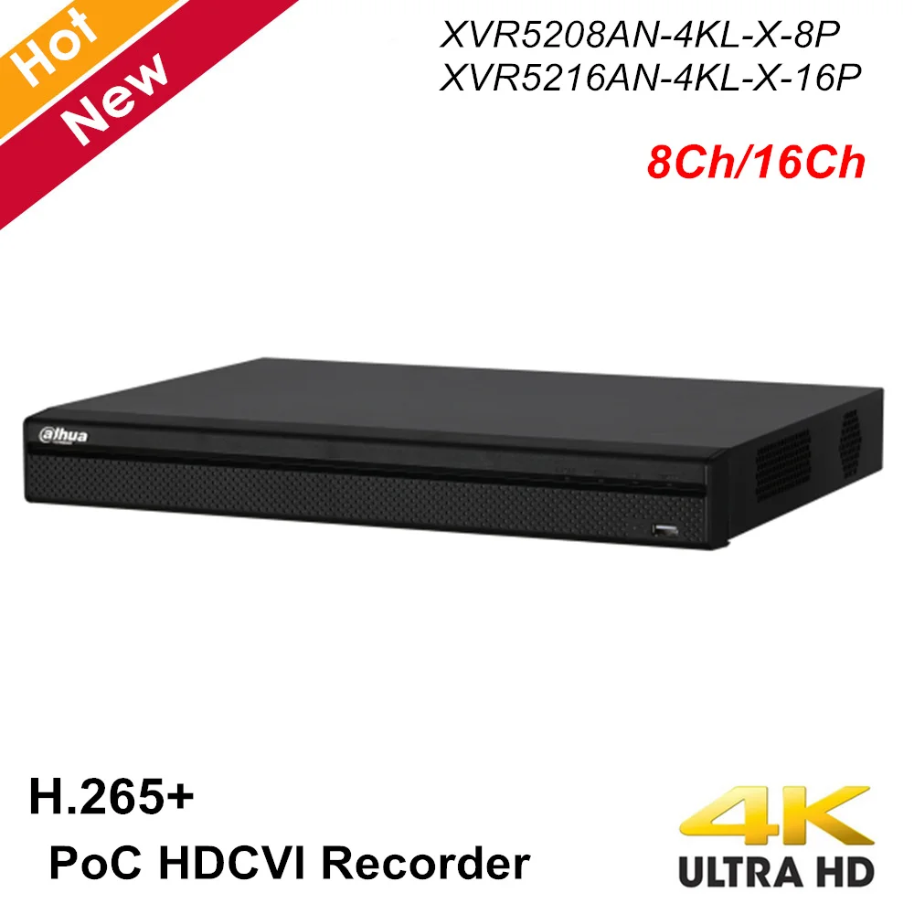  Dahua PoC Series 2 HDD 8 canales 16 canales penta-brid 4K 1U grabadora de vídeo Digital H.265 + Max