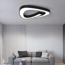 Черный и белый современный светодиодный Люстра AC110V 220 V светодиодный потолочная люстра освещение приспособление для гостиной Спальня Кухня светодиодный люстры