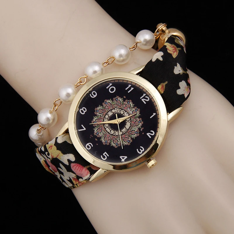 

Hot selling fashion bracelet watch women bohemian pearl quartz watches women casual dress wristwatches 2016 new factory outlets