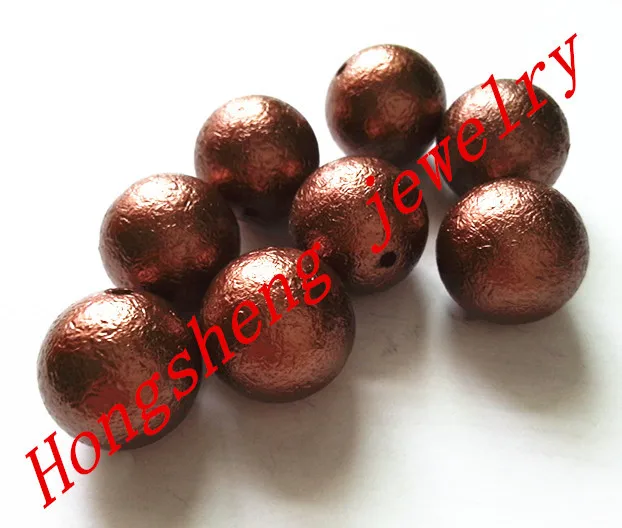 

(choose size) 12mm/16mm/20mm brown color acrylic wrinkles pearl beads for DIY chunky beads Jewelry necklace making