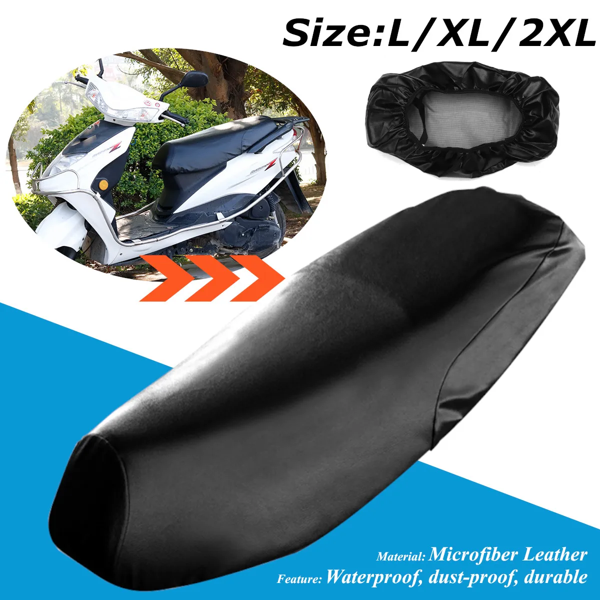 

Universal Motorcycle Seat Cushion Cover Cap Waterproof Sunscreen Prevent Bask In Seat Scooter Sun Pad Heat Insulation Protection
