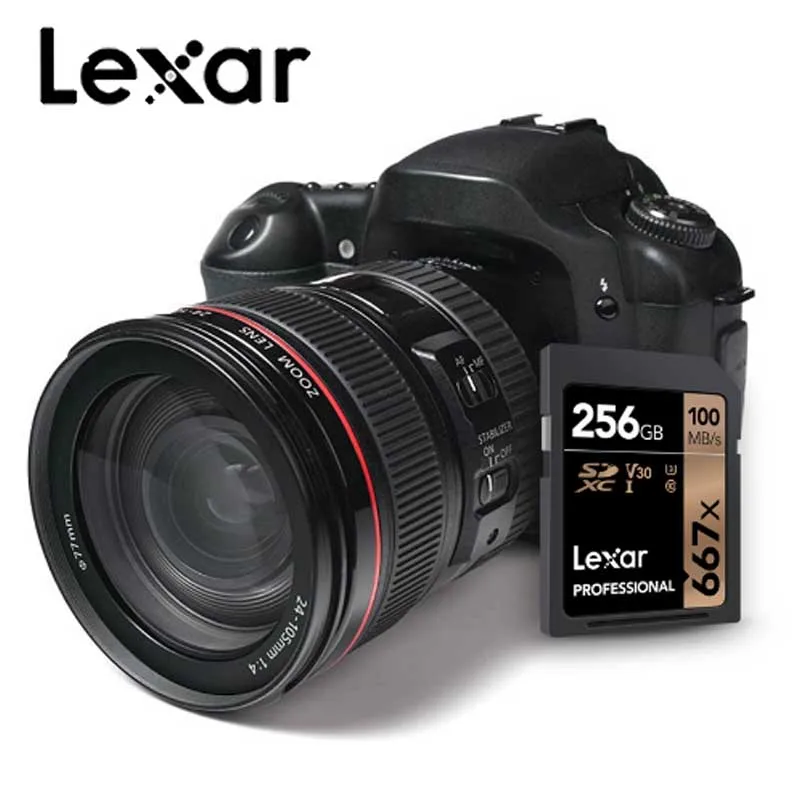 Lexar оригинальная профессиональная 667x sd карта 64 Гб памяти 128 ГБ SDXC 256g UHS I для карт 4K