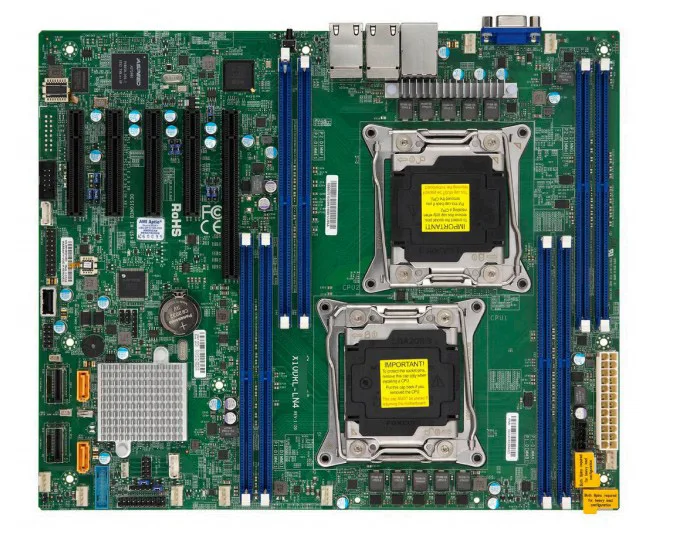 OEM X10DRL-LN4 Материнская плата сервера c612 DDR4 четыре Gigabit Ethernet 10 * SATA3 IPMI используется 90% новый