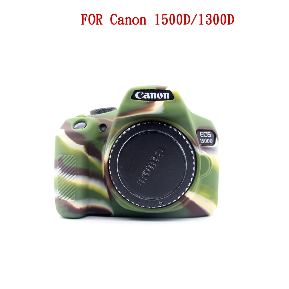 Чехол для камеры для Canon EOS 6D 80D 77D 70D 5D Mark IV 5D4 6D II 200D 1300D 1500D DSLR мягкая силиконовая камуфляжная сумка - Цвет: 1300D 1500D Army